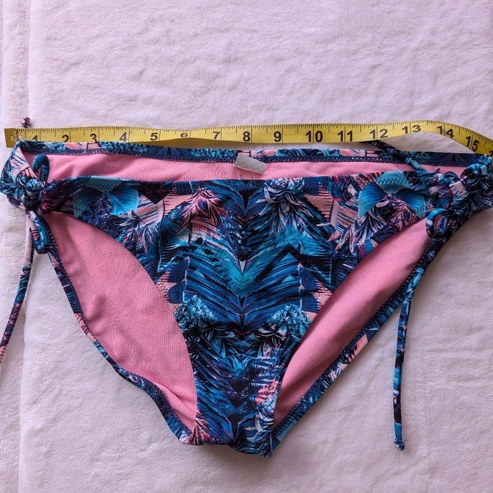 Raisins Triple Side Strappy Bikini Bottoms Junior XLMulti Elastic Waist Pull On - Picture 11 of 12
